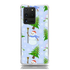 New Year Christmas Snowman Pattern, Samsung Galaxy S20 Ultra 6 9 Inch Tpu Uv Case by uniart180623