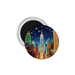 New York Confetti City Usa 1 75  Magnets by uniart180623