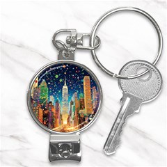 New York Confetti City Usa Nail Clippers Key Chain by uniart180623