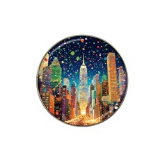 New York Confetti City Usa Hat Clip Ball Marker (4 Pack) by uniart180623