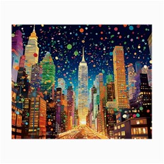 New York Confetti City Usa Small Glasses Cloth (2 Sides) by uniart180623