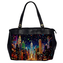 New York Confetti City Usa Oversize Office Handbag by uniart180623