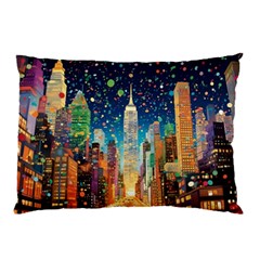 New York Confetti City Usa Pillow Case (two Sides) by uniart180623