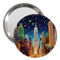 New York Confetti City Usa 3  Handbag Mirrors by uniart180623