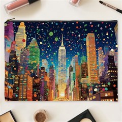 New York Confetti City Usa Cosmetic Bag (xxxl) by uniart180623