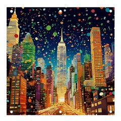 New York Confetti City Usa Banner And Sign 4  X 4  by uniart180623