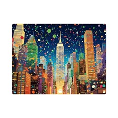 New York Confetti City Usa Premium Plush Fleece Blanket (mini) by uniart180623