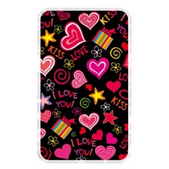 Multicolored Love Hearts Kiss Romantic Pattern Memory Card Reader (rectangular) by uniart180623