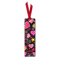 Multicolored Love Hearts Kiss Romantic Pattern Small Book Marks by uniart180623