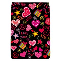 Multicolored Love Hearts Kiss Romantic Pattern Removable Flap Cover (l) by uniart180623