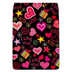 Multicolored Love Hearts Kiss Romantic Pattern Removable Flap Cover (s) by uniart180623