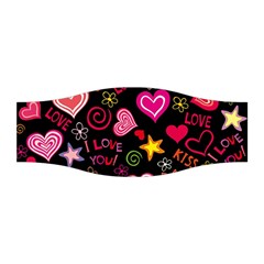 Multicolored Love Hearts Kiss Romantic Pattern Stretchable Headband by uniart180623