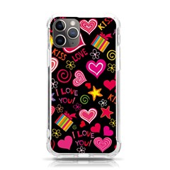 Multicolored Love Hearts Kiss Romantic Pattern Iphone 11 Pro 5 8 Inch Tpu Uv Print Case