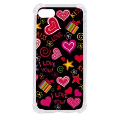 Multicolored Love Hearts Kiss Romantic Pattern Iphone Se by uniart180623