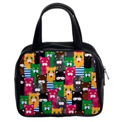 Cat Funny Colorful Pattern Classic Handbag (two Sides) by uniart180623