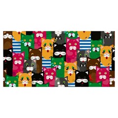 Cat Funny Colorful Pattern Banner And Sign 6  X 3 