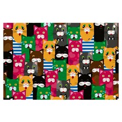 Cat Funny Colorful Pattern Banner And Sign 6  X 4  by uniart180623