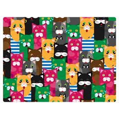 Cat Funny Colorful Pattern Two Sides Premium Plush Fleece Blanket (extra Small) by uniart180623