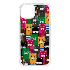 Cat Funny Colorful Pattern Iphone 14 Tpu Uv Print Case