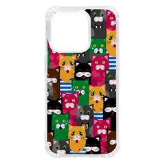 Cat Funny Colorful Pattern Iphone 14 Pro Tpu Uv Print Case