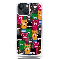 Cat Funny Colorful Pattern Iphone 13 Mini Tpu Uv Print Case