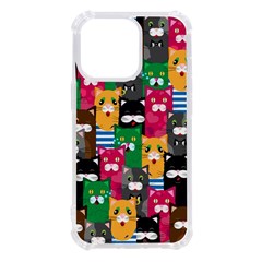 Cat Funny Colorful Pattern Iphone 13 Pro Tpu Uv Print Case