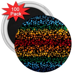 Patterns Rainbow 3  Magnets (100 Pack)