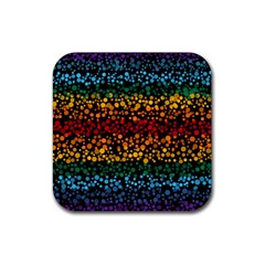 Patterns Rainbow Rubber Coaster (square)