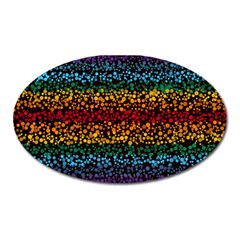 Patterns Rainbow Oval Magnet