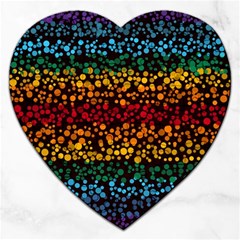 Patterns Rainbow Jigsaw Puzzle (heart) by uniart180623