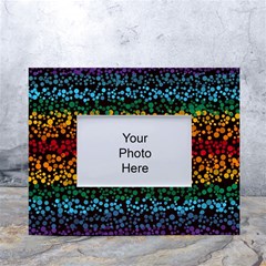 Patterns Rainbow White Tabletop Photo Frame 4 x6  by uniart180623