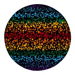 Patterns Rainbow Round Glass Fridge Magnet (4 Pack)