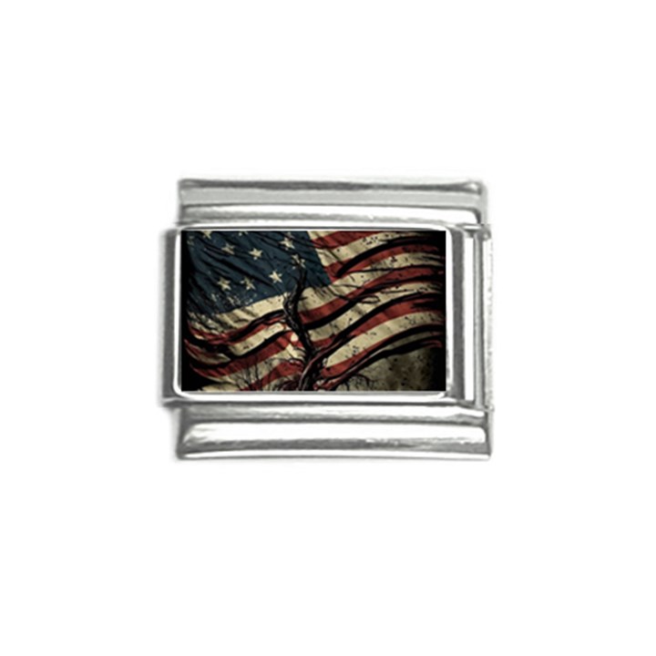 Flag Usa American Flag Italian Charm (9mm)