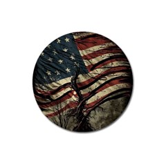 Flag Usa American Flag Magnet 3  (Round)