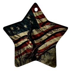 Flag Usa American Flag Star Ornament (two Sides) by uniart180623