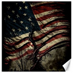 Flag Usa American Flag Canvas 12  x 12 