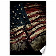 Flag Usa American Flag Canvas 12  X 18  by uniart180623