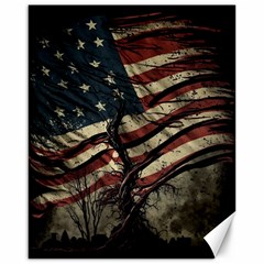 Flag Usa American Flag Canvas 16  x 20 