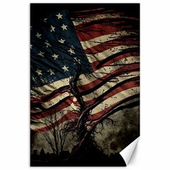 Flag Usa American Flag Canvas 24  x 36 