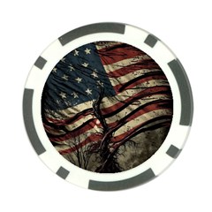 Flag Usa American Flag Poker Chip Card Guard by uniart180623