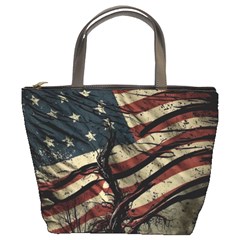 Flag Usa American Flag Bucket Bag