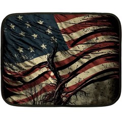 Flag Usa American Flag Fleece Blanket (Mini)