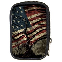 Flag Usa American Flag Compact Camera Leather Case