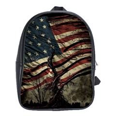 Flag Usa American Flag School Bag (Large)