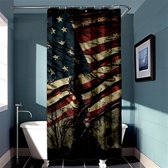 Flag Usa American Flag Shower Curtain 36  x 72  (Stall) 