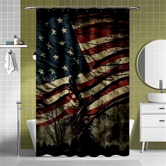 Flag Usa American Flag Shower Curtain 48  x 72  (Small) 