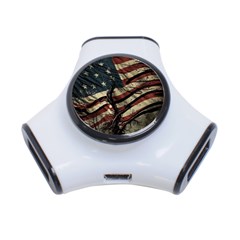 Flag Usa American Flag 3-Port USB Hub