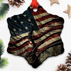 Flag Usa American Flag Ornament (Snowflake)