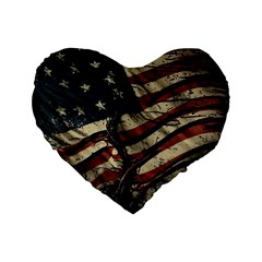 Flag Usa American Flag Standard 16  Premium Heart Shape Cushions