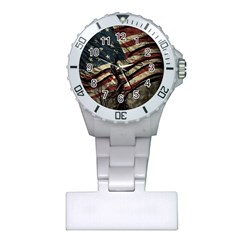 Flag Usa American Flag Plastic Nurses Watch